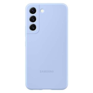 Official Samsung Silicone Cover for Galaxy S22+ Plus 5G - Sky Blue