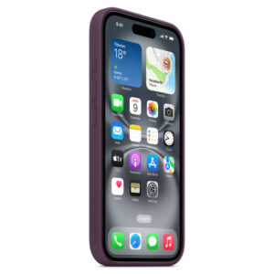 Official Apple Silicone Magsafe Rear Case Cover for iPhone 16 - Plum