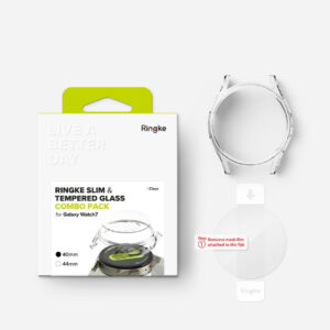 Ringke Slim Case & Tempered Glass Protector Bundle for Galaxy Watch 7 40mm - Clear