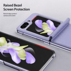 Dux Ducis Bril Leather Case Cover for Samsung Galaxy Z Flip5 5G - Purple