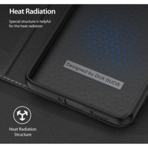 DUX DUCIS Skin X2 Tough Rugged Flip Wallet Case for Xiaomi Redmi Note 12 Pro 5G / Poco X5 Pro 5G - Black