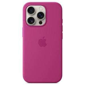 Official Apple Silicone Magsafe Rear Case Cover for iPhone 16 Pro - Fuschia