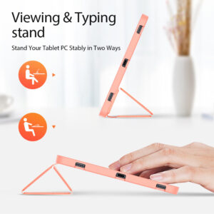 DUX DUCIS Premium Smart Case Cover w Pencil Holder for Samsung Galaxy Tab S7, Pink