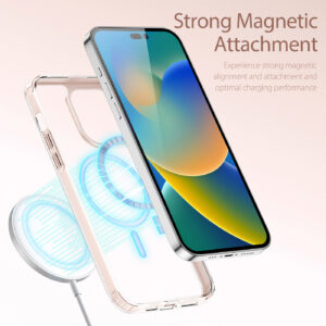 DUX DUCIS Clin2 Clear Tough with MagSafe Case for Apple iPhone 14 Pro - Pink