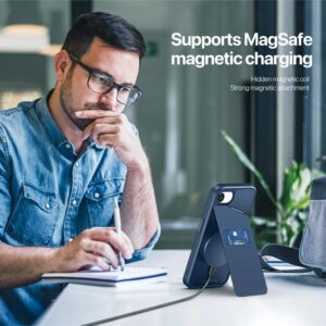 DUX DUCIS Rafi II Magnetic Case w/ Kickstand and Card Slots for Apple iPhone 16e - Blue