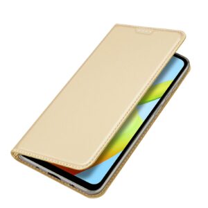 DUX DUCIS Skin Pro Faux Leather Wallet Flip Case for Xiaomi Redmi A1+ (Plus) - Gold