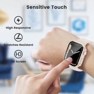 2 X Tough Protective Case Cover for Apple Watch 41mm Series 7 - 1 Clear and 1 Black