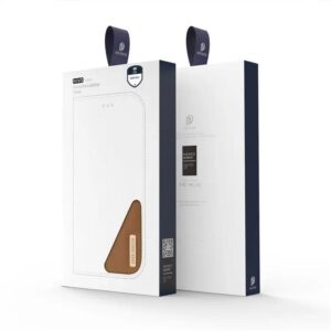 DUX DUCIS Real Leather Flip RFID Wallet Case for Samsung Galaxy S24 Ultra - Brown