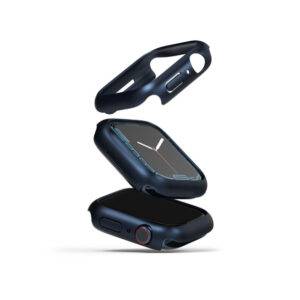 Ringke Slim Case Cover 2-pack for Apple Watch 7 (41mm) - Clear & Metallic Blue