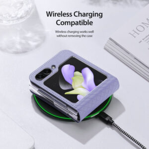 Dux Ducis Bril Leather Case Cover for Samsung Galaxy Z Flip5 5G - Purple
