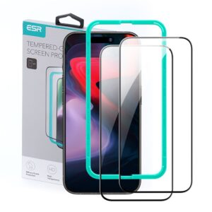 ESR 2-Pack Tempered Glass Screen Protector for Apple iPhone 15 Pro Max - Black