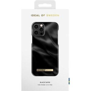iDeal of Sweden Stylish Fashion Rear Case Cover for Apple iPhone 12/ 12 Pro - Black Satin