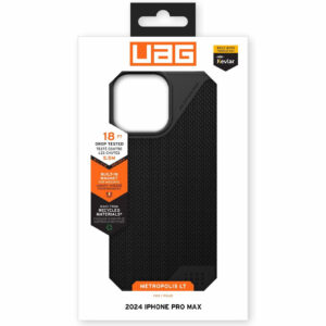 Urban Armor Gear (UAG) Metropolis LT MagSafe Case for Apple iPhone 16 Pro Max - Kevlar Black