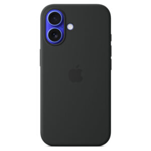 Official Apple Silicone Magsafe Rear Case Cover for iPhone 16 - Black