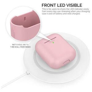 Silicone Protective Case Cover for Apple Airpods 1 & 2 - Pink