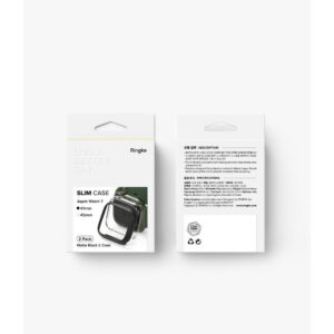 Ringke Slim Case Cover 2-pack for Apple Watch 7 (41mm) - Clear & Matte Black