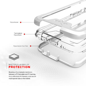 Zizo ION Series Hybrid Tough Case for Samsung Galaxy J7 2018 - Silver / Clear