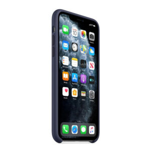 Official Apple Silicone Rear Case Cover for iPhone 11 Pro Max - Midnight Blue