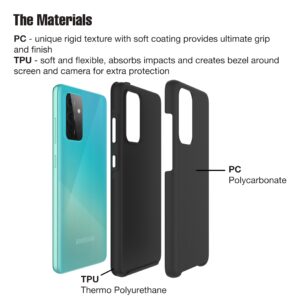 Matte Tough Rear Case for Samsung Galaxy A71 - Black