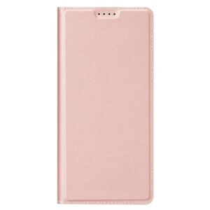 DUX DUCIS Skin Pro Faux Leather Wallet Flip Case for Samsung Galaxy S24 FE - Rose Gold