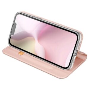 DUX DUCIS Skin Pro Faux Leather Wallet Flip Case for Apple iPhone 16e - Rose Gold