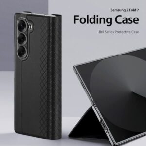 Dux Ducis Bril Leather Case Cover for Samsung Galaxy Z Fold7 5G - Black