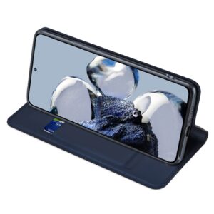 DUX DUCIS Skin Pro Faux Leather Wallet Flip Case for Xiaomi 12T / 12T Pro - Blue