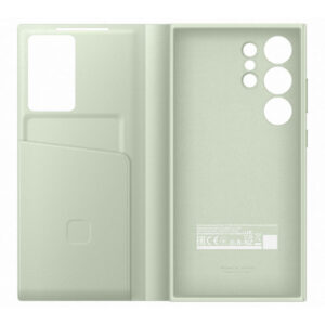 Official Genuine Samsung Smart View Wallet Case Cover for Samsung Galaxy S24 Ultra - Light Green