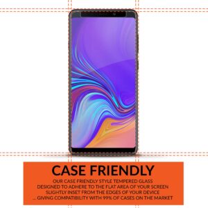 2x Screen Genie Case Friendly Glass Screen Protector for Samsung Galaxy A9 2018