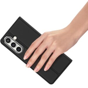 DUX DUCIS Skin Pro Faux Leather Wallet Flip Case for Samsung Galaxy S25 FE - Black