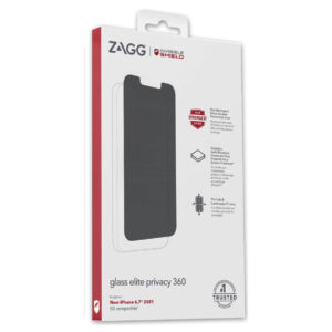 ZAGG Invisible Shield Glass Elite Privacy Screen Protector for Apple iPhone 12 Pro Max / iPhone 13 Pro Max / iPhone 14 Plus