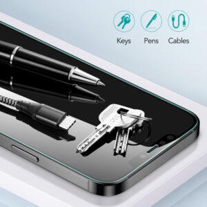 ESR Classic Hybrid Tough Rear Case + 2 Pack Screen Shield for Apple iPhone 12 Mini - Clear