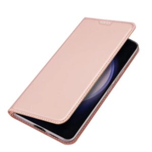 DUX DUCIS Skin Pro Faux Leather Wallet Flip Case for Samsung Galaxy S23 FE - Rose Gold