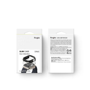 Ringke Slim Case Cover 2-pack for Apple Watch Ultra 49MM - Clear & Matte Black