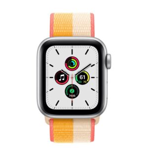 Official Apple Watch 1 2 3 4 5 6 7 8 9 SE Ultra 1&2 Sport Loop Band Strap for 42, 44, 45 & 49mm - Maize/ White
