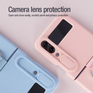 Nillkin CamShield Liquid Silicone Case for Samsung Galaxy Z Flip4 5G - Light Peach