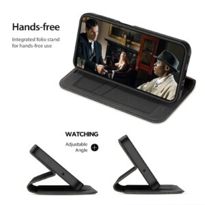 DUX DUCIS Skin X2 Tough Rugged Flip Wallet Case for Samsung Galaxy A14 4G / 5G - Black