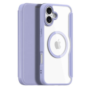DUX DUCIS Skin X Pro MagSafe Flip Wallet Case for Apple iPhone 16 Plus - Purple