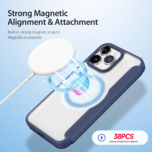 DUX DUCIS Skin X Pro MagSafe Flip Wallet Case for Apple iPhone 15 Pro Max - Blue