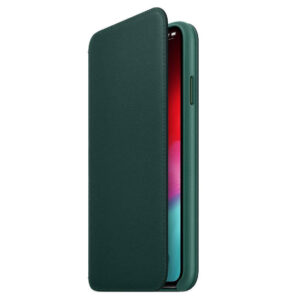 Official Apple Leather Folio Flip Case for iPhone XS Max - Forest Green