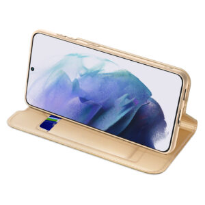 DUX DUCIS Skin Pro Wallet Flip Case for Samsung Galaxy S22+ Plus 5G - Gold
