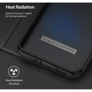 DUX DUCIS Skin X2 Tough Rugged Flip Wallet Case for Xiaomi Redmi Note 12 5G / Poco X5 5G - Black