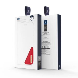 DUX DUCIS Real Leather Flip RFID Wallet Case for Samsung Galaxy S25 - Red