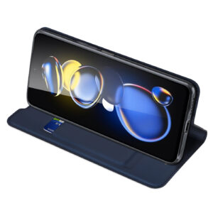 DUX DUCIS Skin Pro Faux Leather Wallet Flip Case for Xiaomi Poco X4 GT - Blue