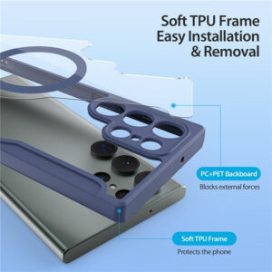 DUX DUCIS Skin X Pro Tough Rugged Flip Wallet Case for Samsung Galaxy S23 Ultra - Blue