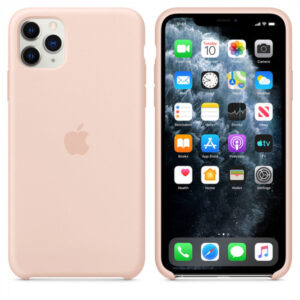 Official Apple Silicone Rear Case Cover for iPhone 11 Pro Max - Pink Sand