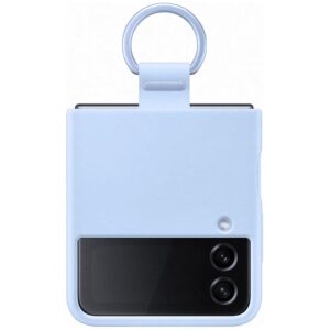 Official Silicone Case Cover with Ring for Samsung Galaxy Z Flip4 5G - Artic Blue