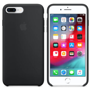 Official Apple Silicone Rear Case Cover for iPhone 8 Plus / 7 Plus - Black