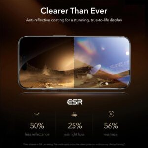 ESR Armorite Pro Ultrafit Tough Tempered Glass Screen Protector for Apple iPhone 16 Pro / Apple iPhone 17 - Black Edge