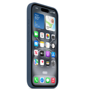 Official Apple Silicone Magsafe Rear Case Cover for iPhone 16 Plus - Denim